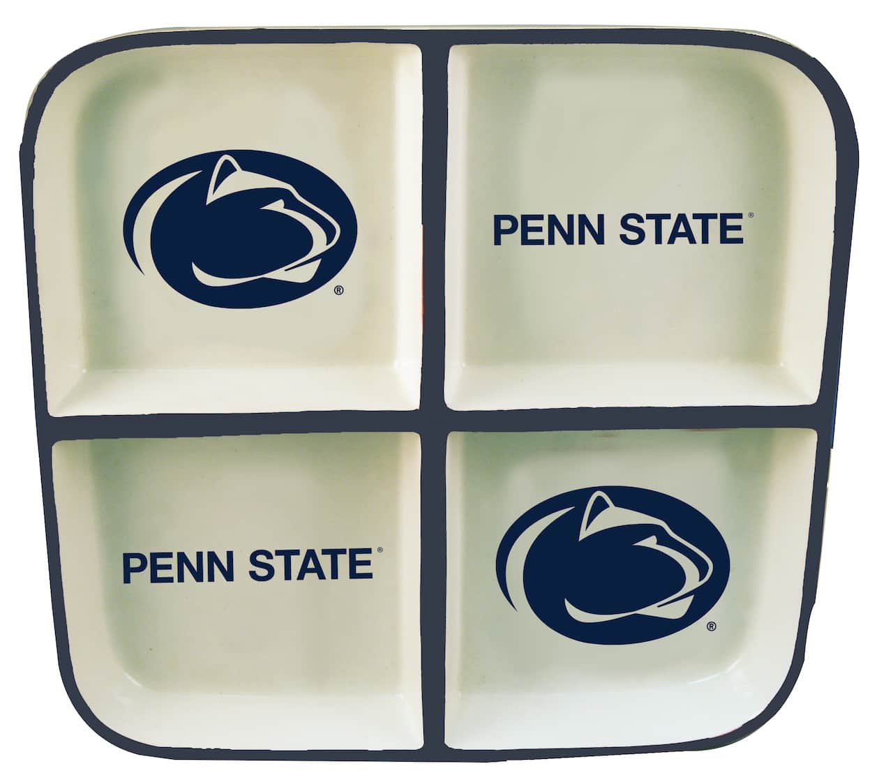 The Memory Company NCAA 4 Section Square Ceramic Tray
